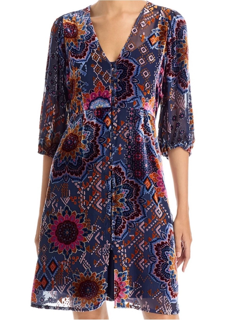 Johnny Was Ryan Burnout Sisi Dress Size XL NWT